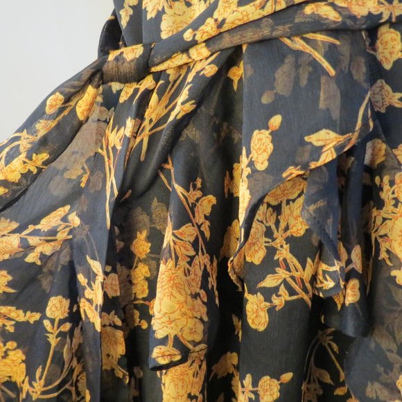 SAINTS & SECRETS - FLORAL RUFFLE MINI DRESS - SIZE 10 - Picture 6 of 9